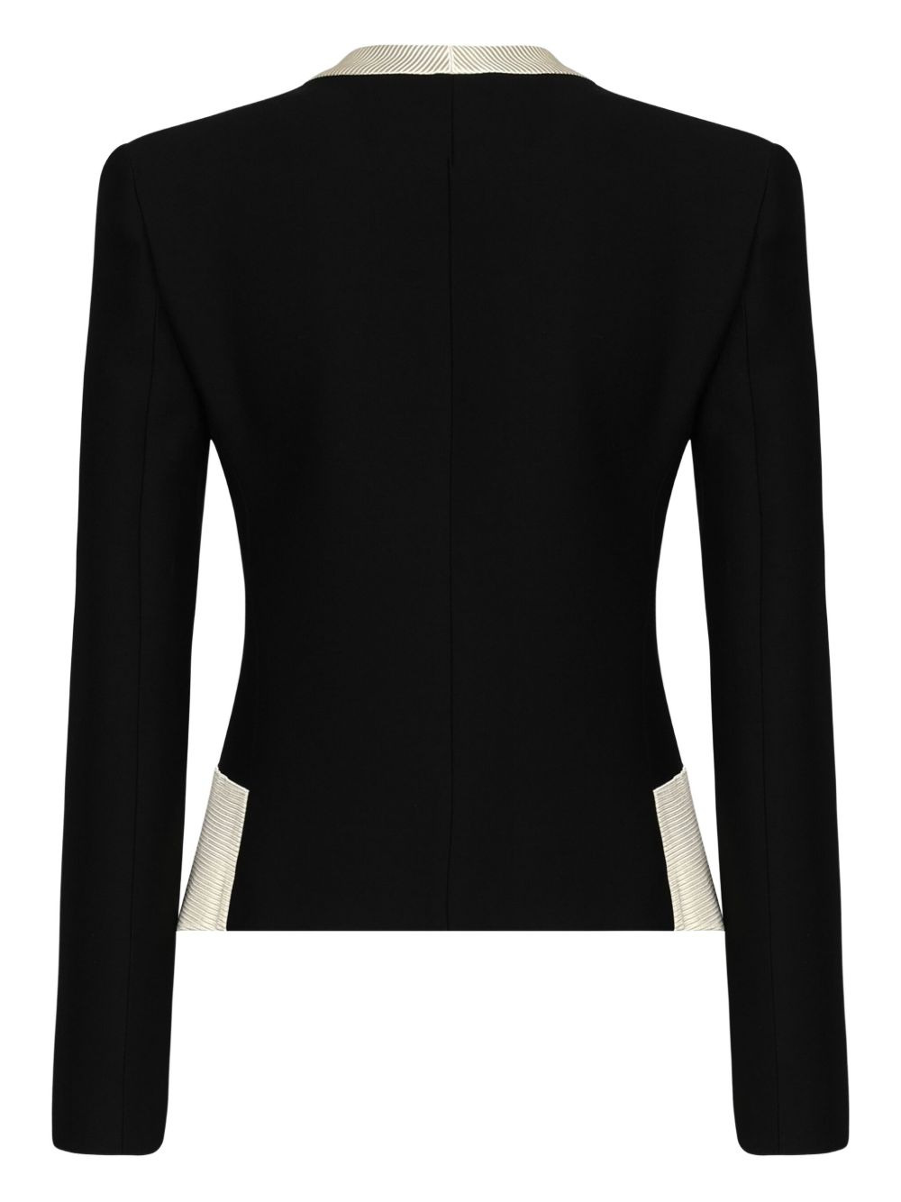 bow-detail crepe jacket - 2