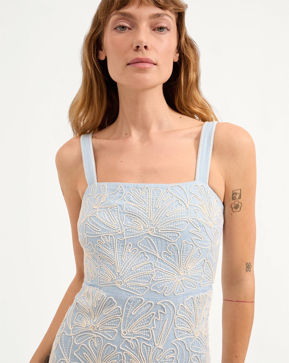 ELLA EMBROIDERED MIDI DRESS - 3
