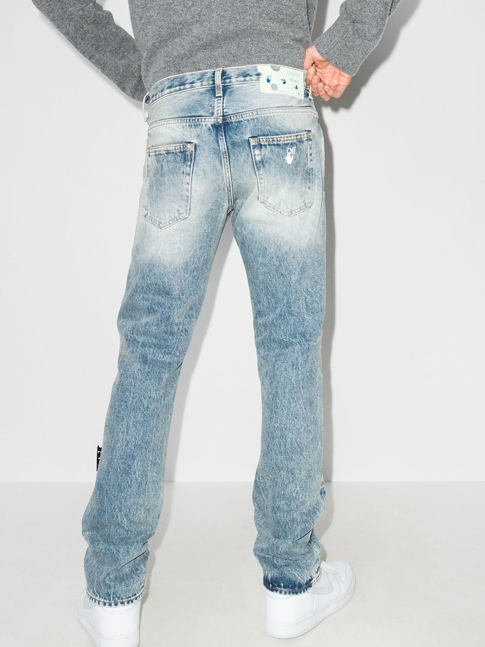 logo-print slim-cut jeans - 3