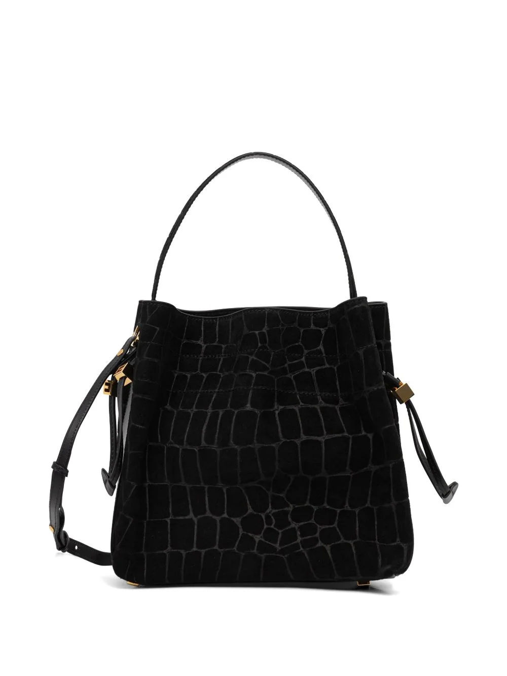 croc-effect suede tote bag - 1