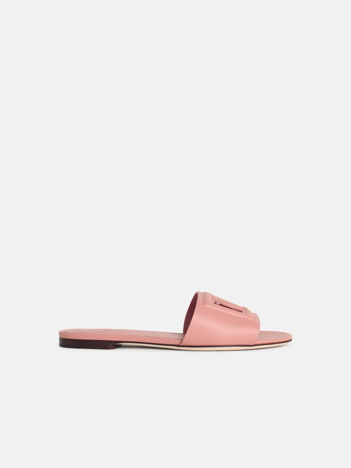 PINK LEATHER SLIPPERS - 1