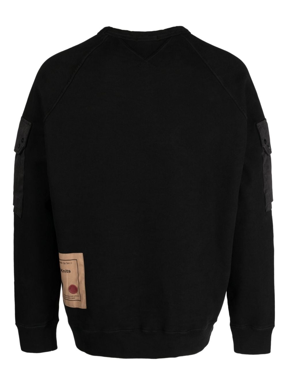 logo-patch cotton jumper - 2
