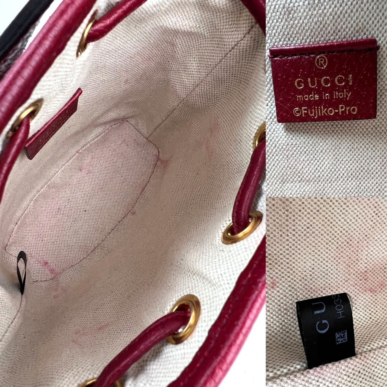 Gucci X Doraemon Vintage GG Supreme Mini Bucket Bag - 3