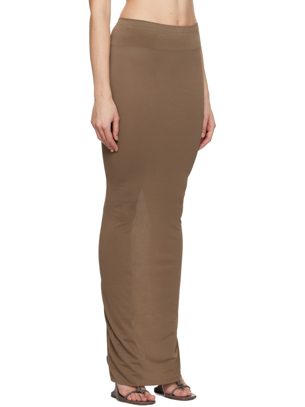Tan Porterville Dirt Pillar Maxi Skirt - 2