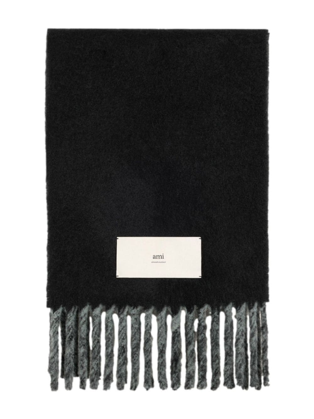 fringed double sided scarf - 1