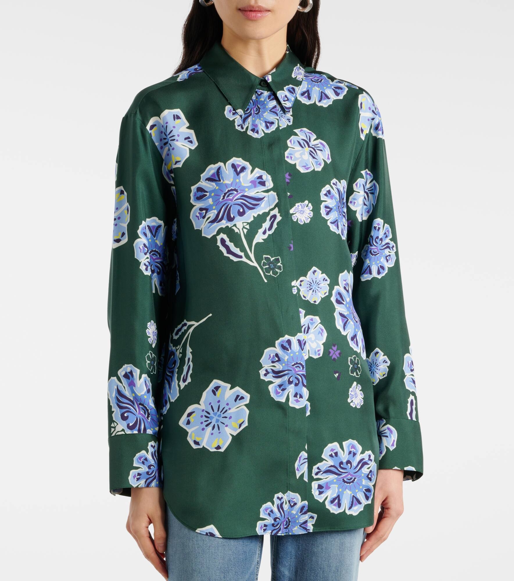 Printed silk shirt - 6