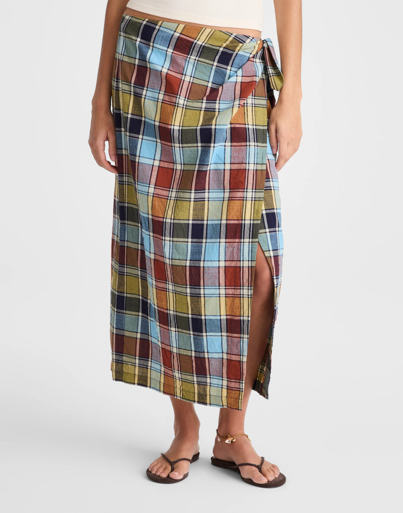Midi Wrap Skirt in Poplin 3