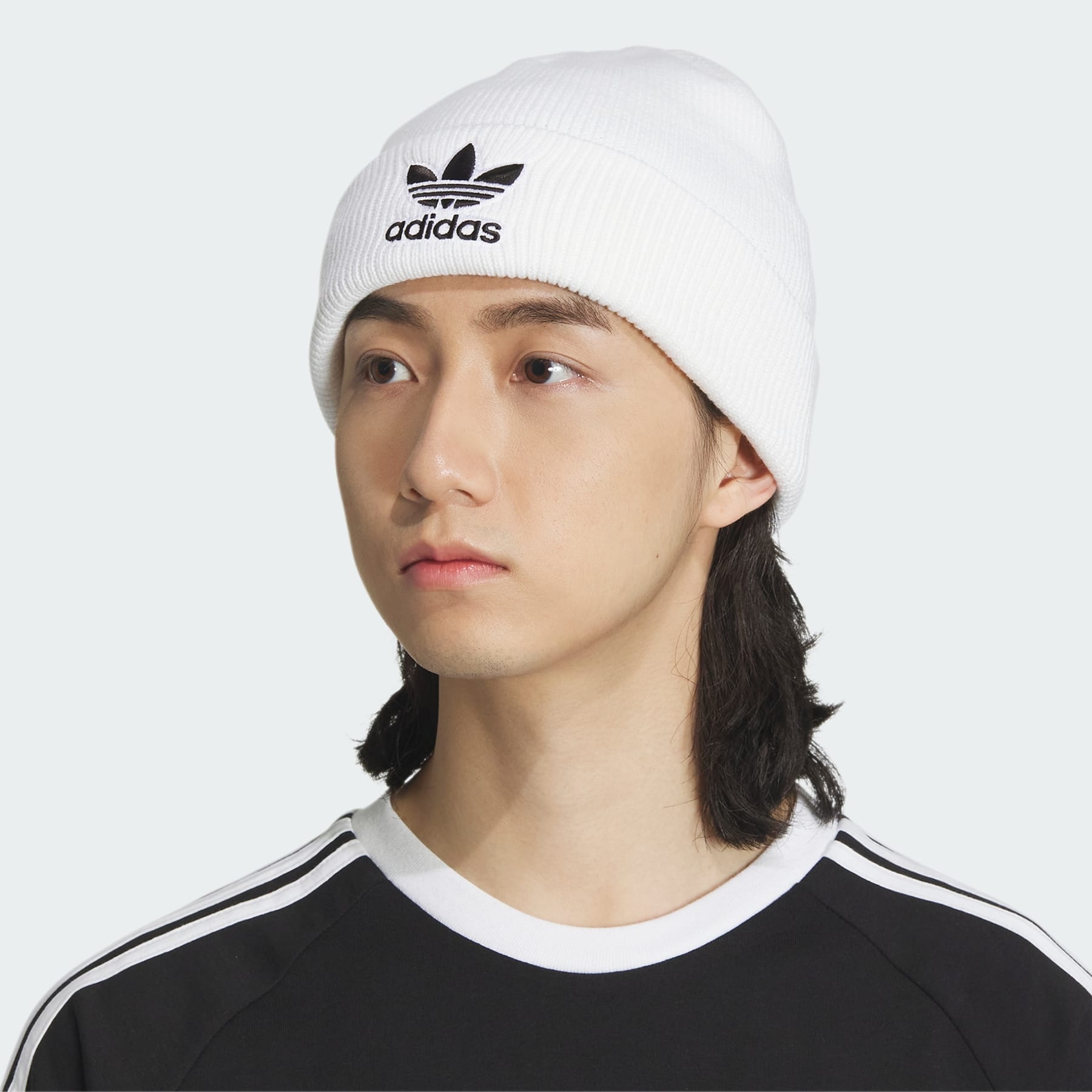 Adidas Originals Trefoil Beanie White Black