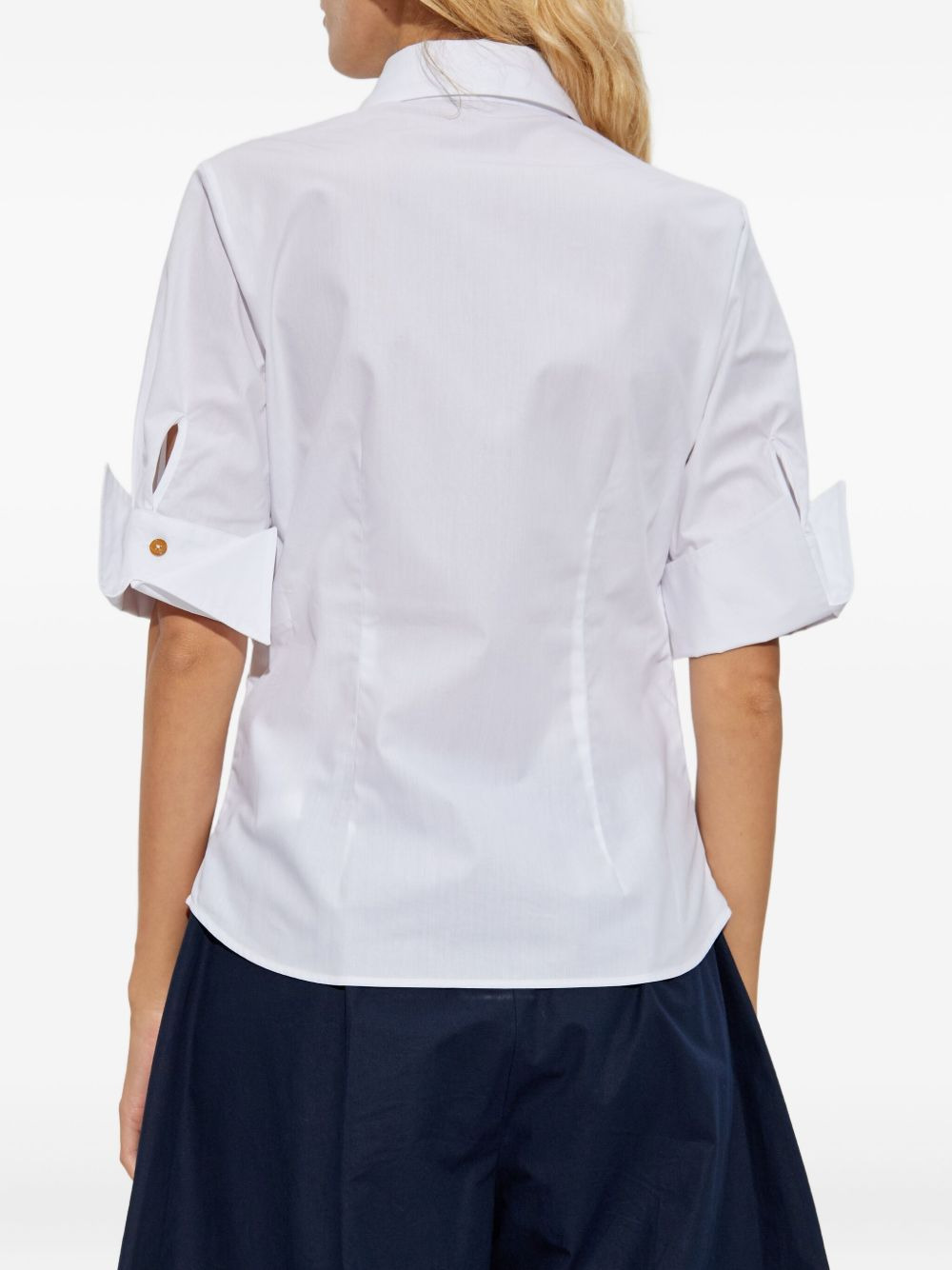 Orb-embellished button-front shirt - 4