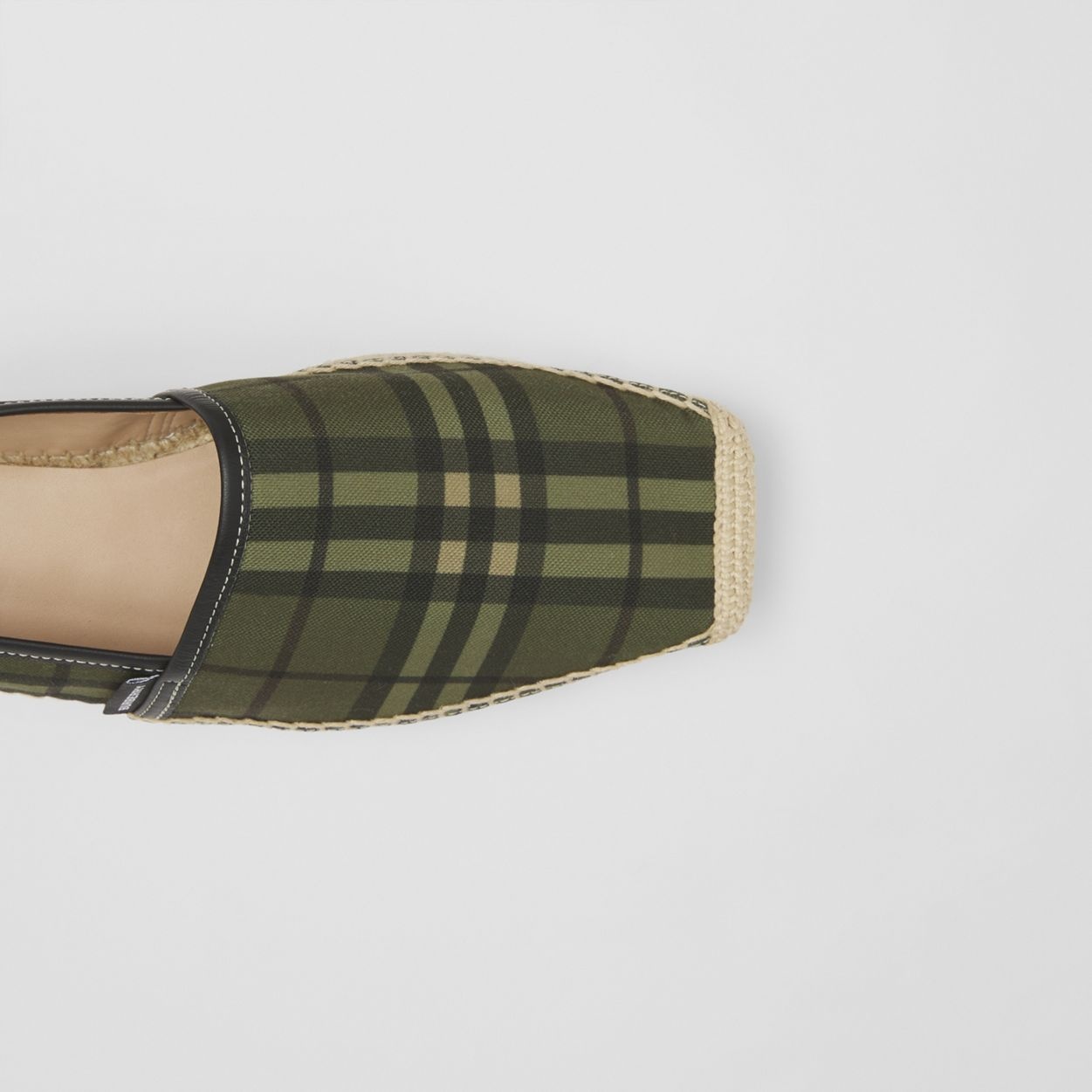 Vintage Check Cotton Canvas Espadrilles - 3