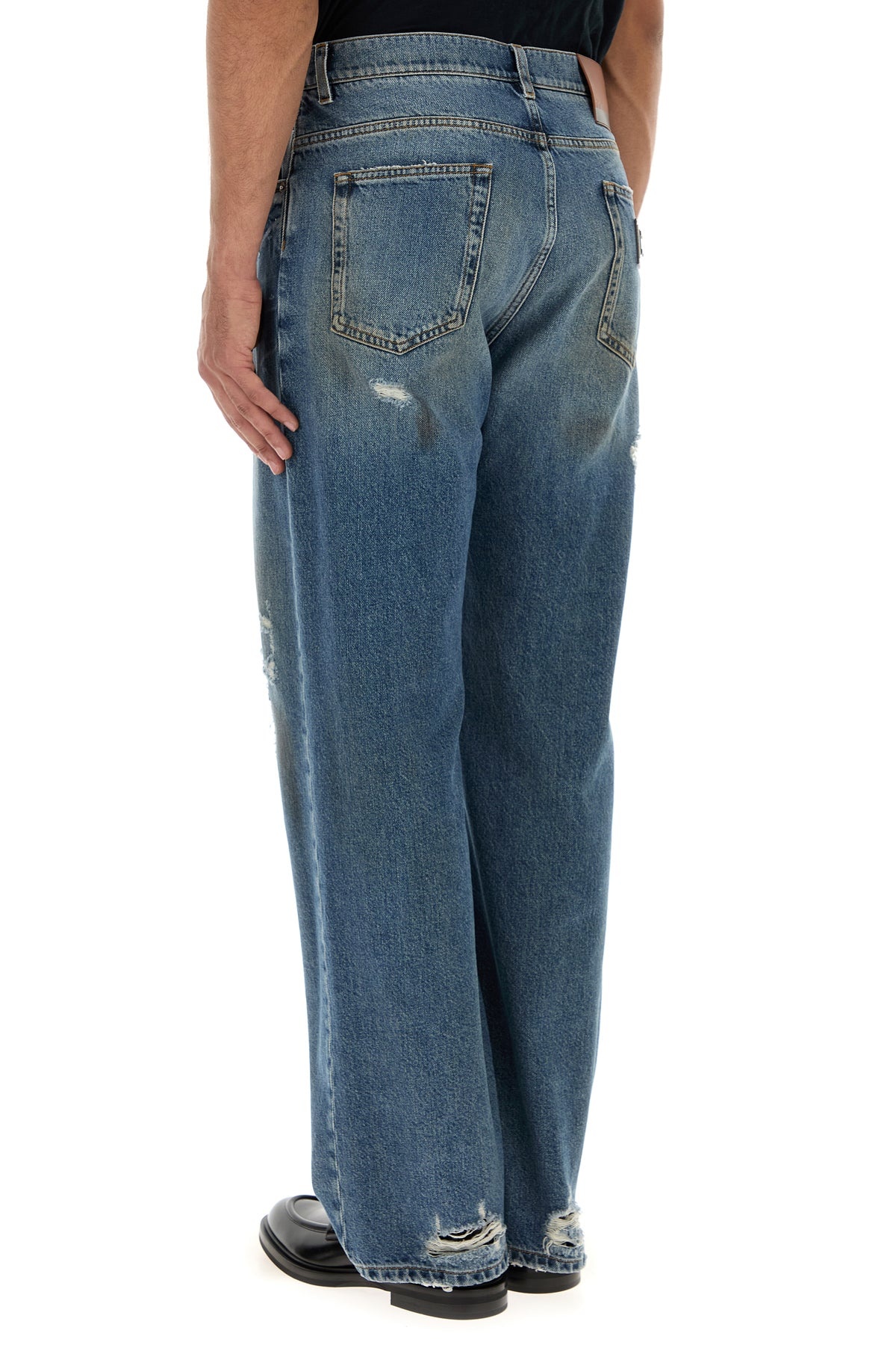 Denim wide-leg jeans - 4