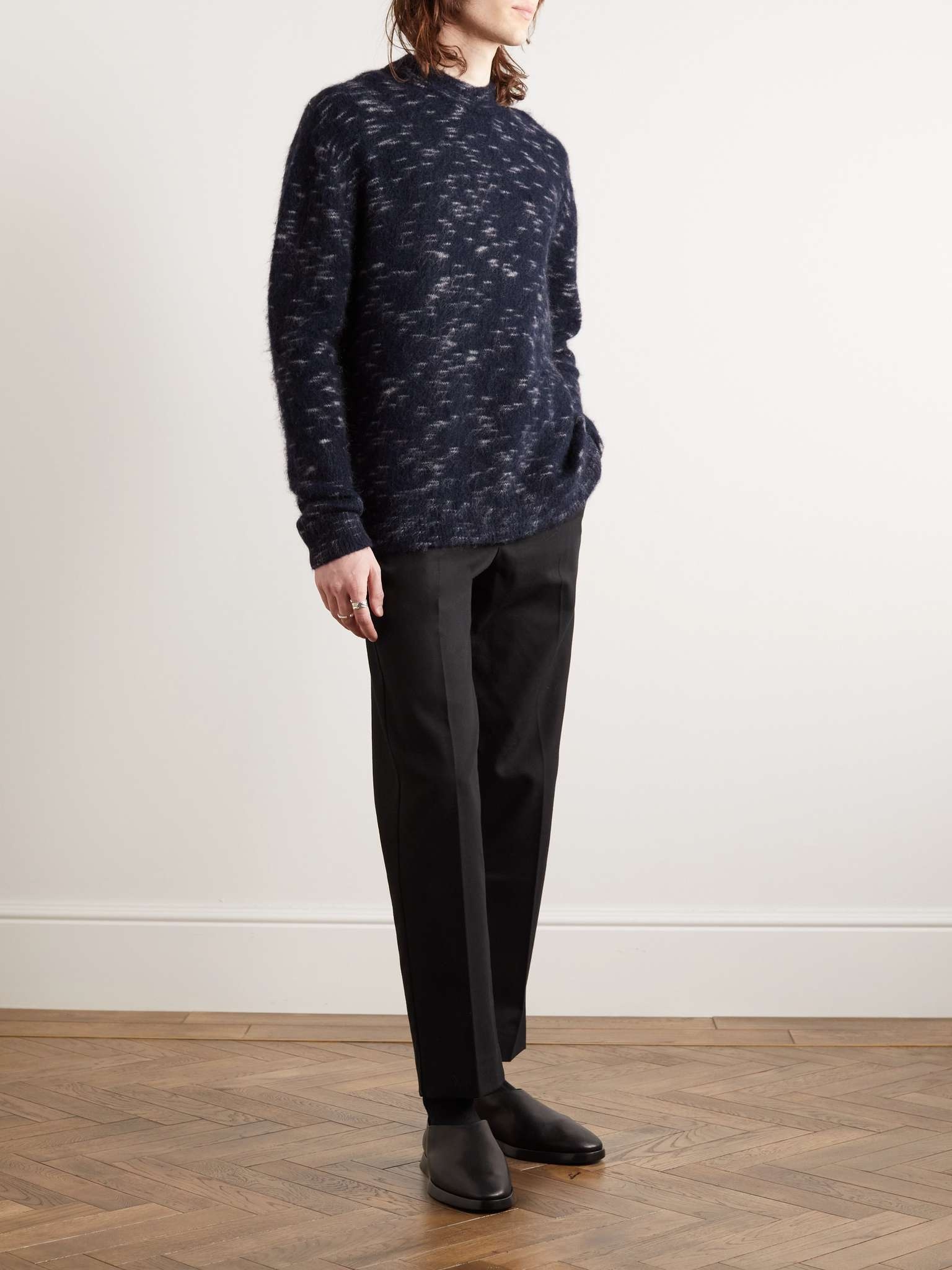 Acne Studios Kristova Brushed Jacquard-Knit Sweater | REVERSIBLE