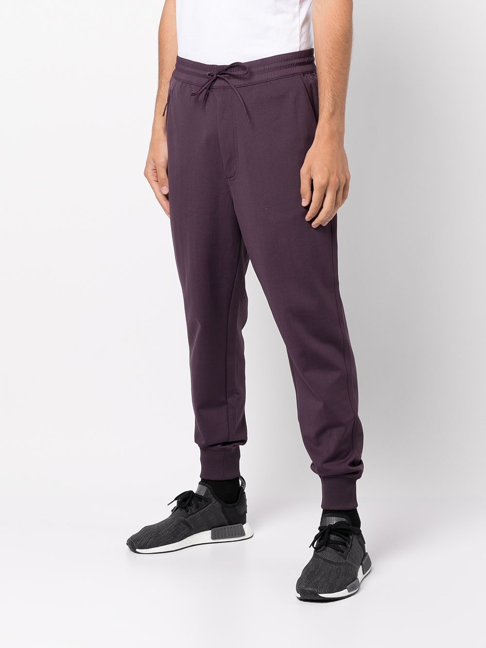 jersey drawstring track pants - 3