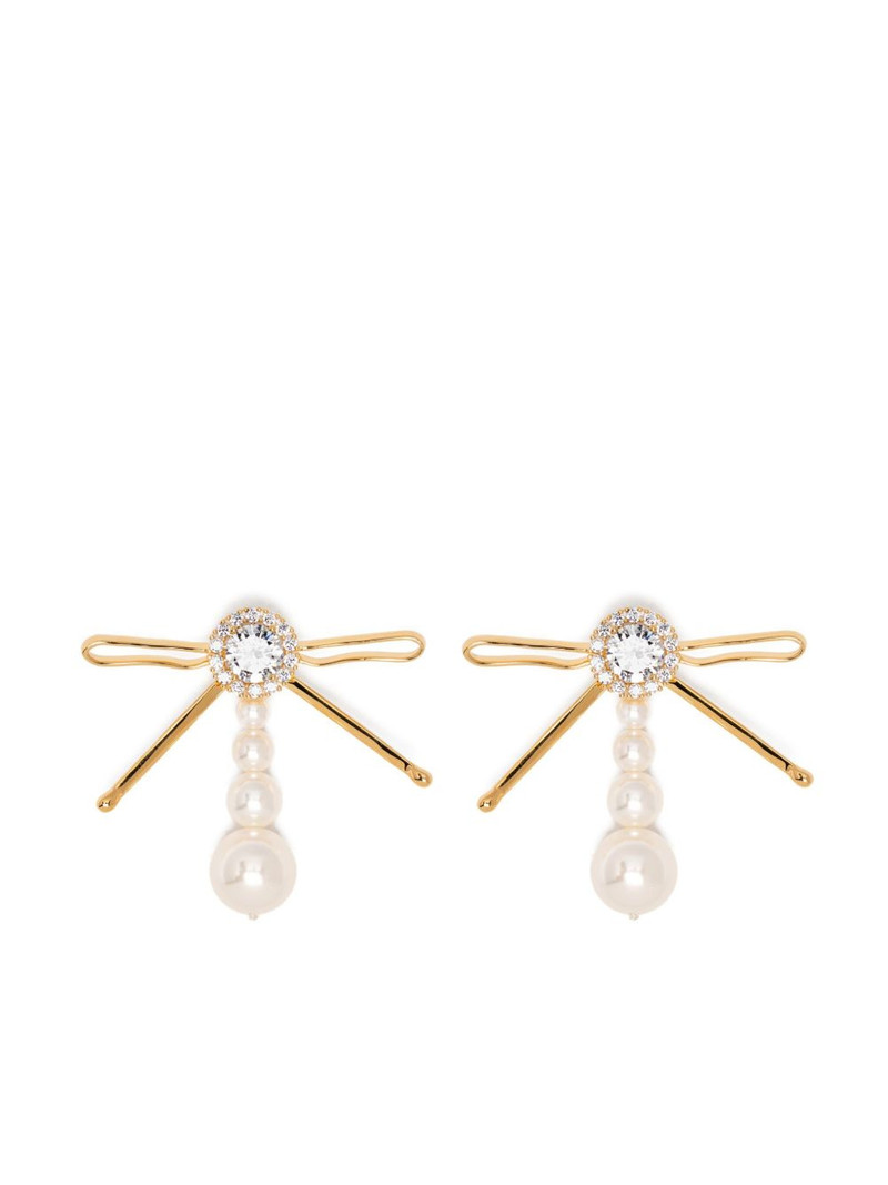 pearl embellished earrings 1