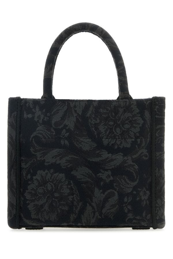 Embroidered canvas mini Athena Barocco shopping bag - 3