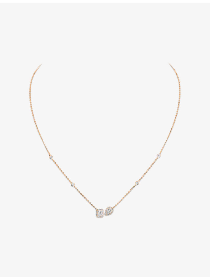 My Twin 18ct Gold And 0.30ct Diamond Necklace 1