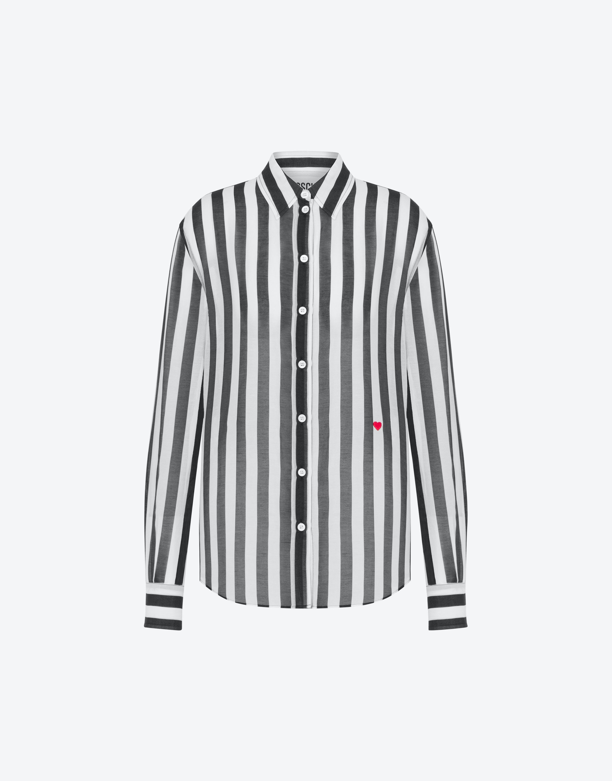 ARCHIVE STRIPES COTTON AND SILK MUSLIN SHIRT - 1