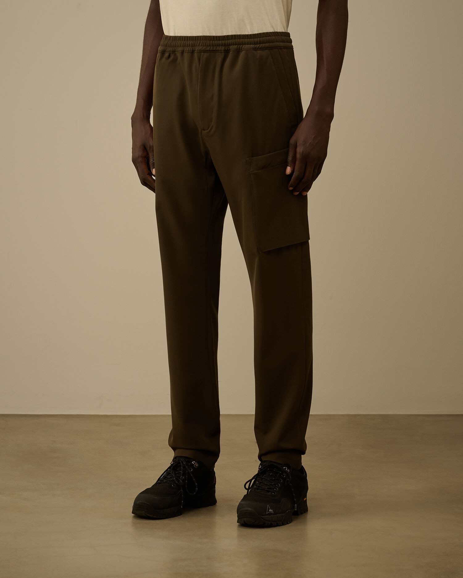 Wool Gabardine Regular Cargo Pants - 3