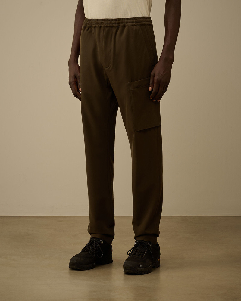 Wool Gabardine Regular Cargo Pants 3