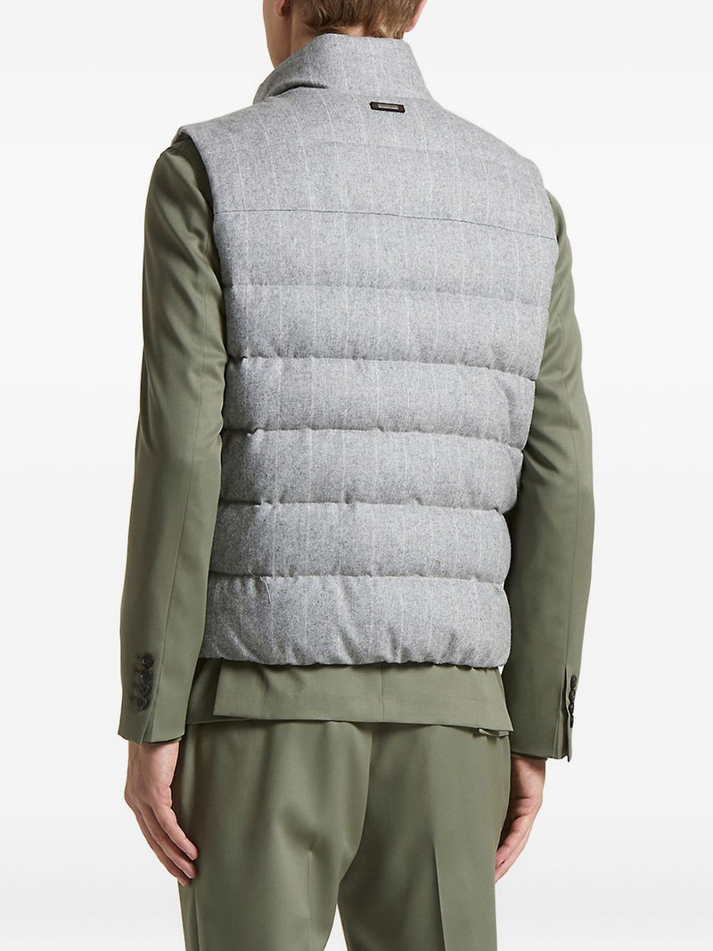 pinstripe quilted gilet 4