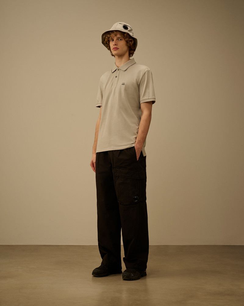 C.P. Company Stretch Piquet Short Sleeve Logo Polo outlook