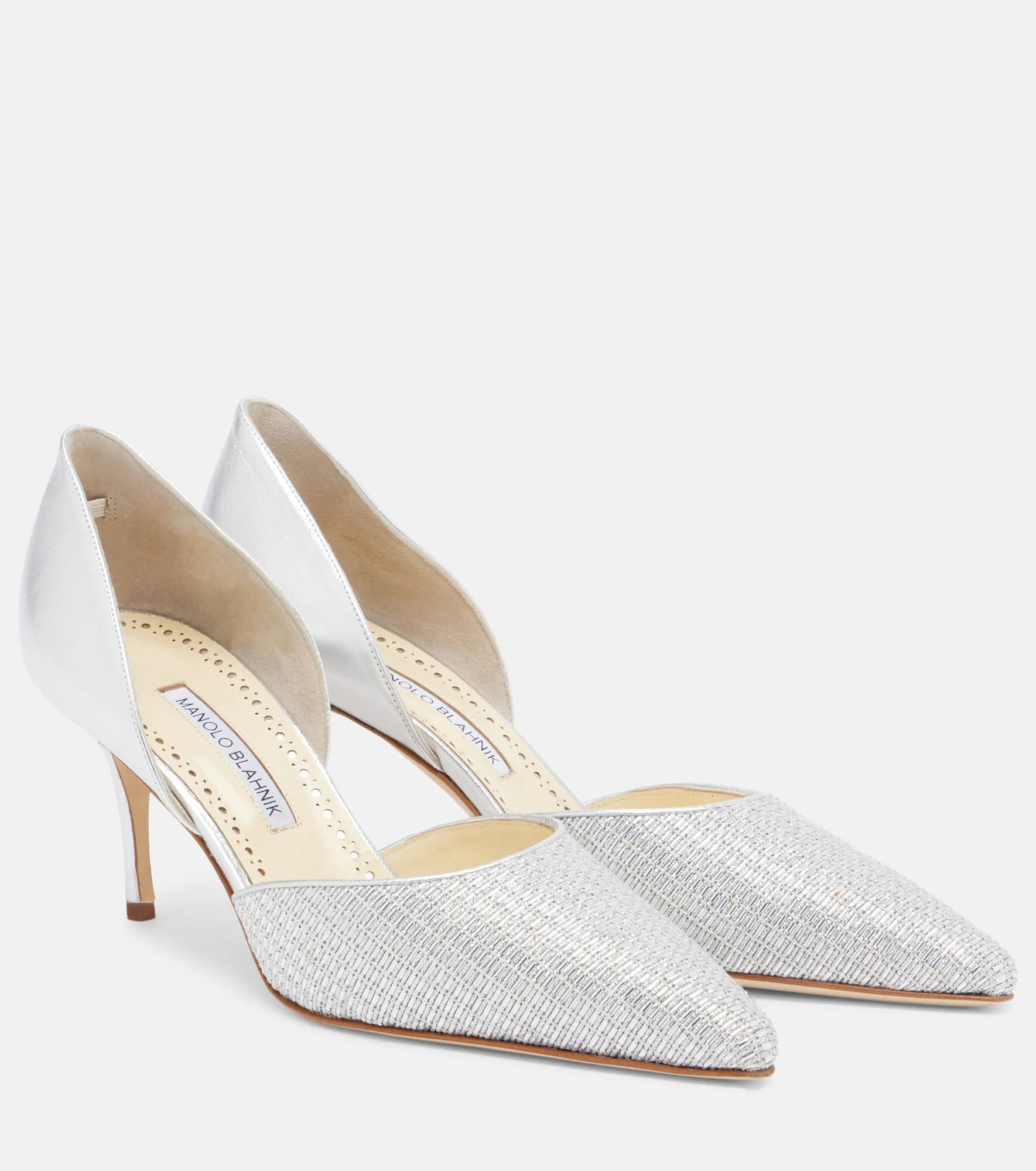 Taylerbinu leather-trimmed woven pumps - 1