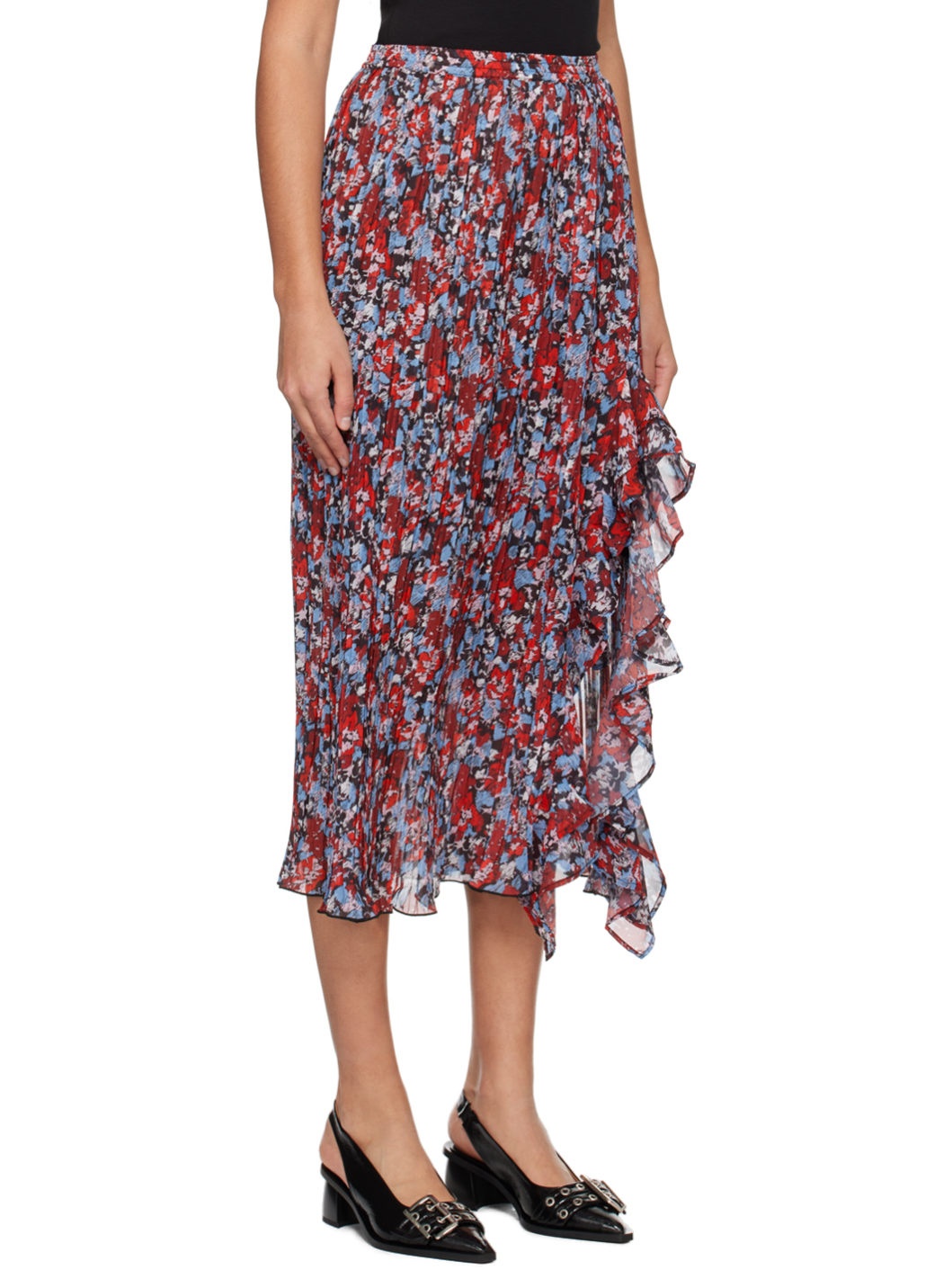 Multicolor Pleated Midi Skirt - 2