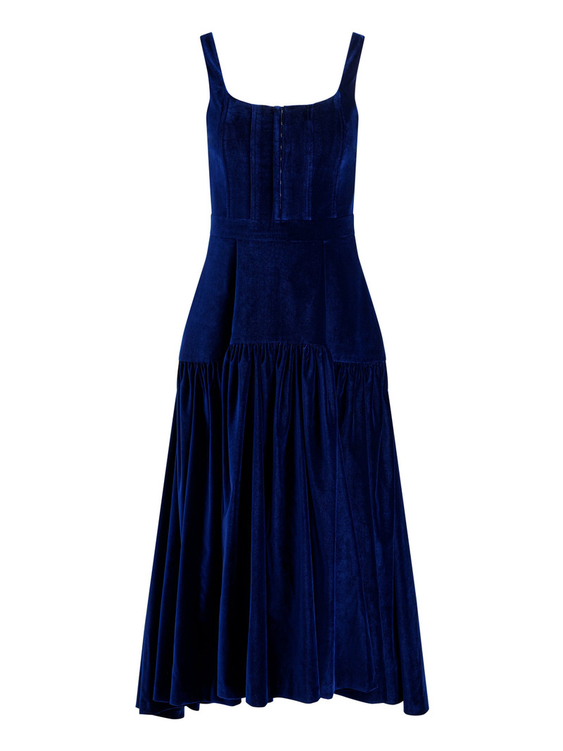 DIANA VELVET STRUCTURED MIDI DRESS 1