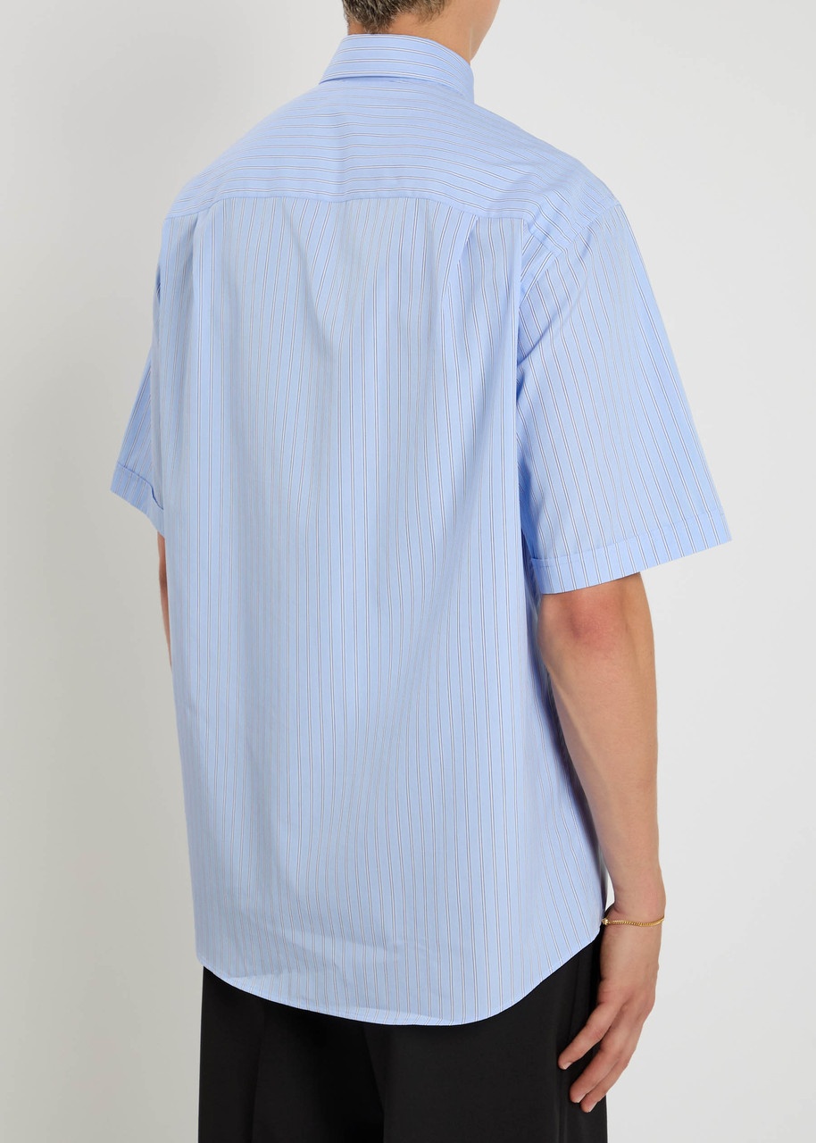 Valentino Garavani Logo-embroidered Striped Cotton Shirt - 3