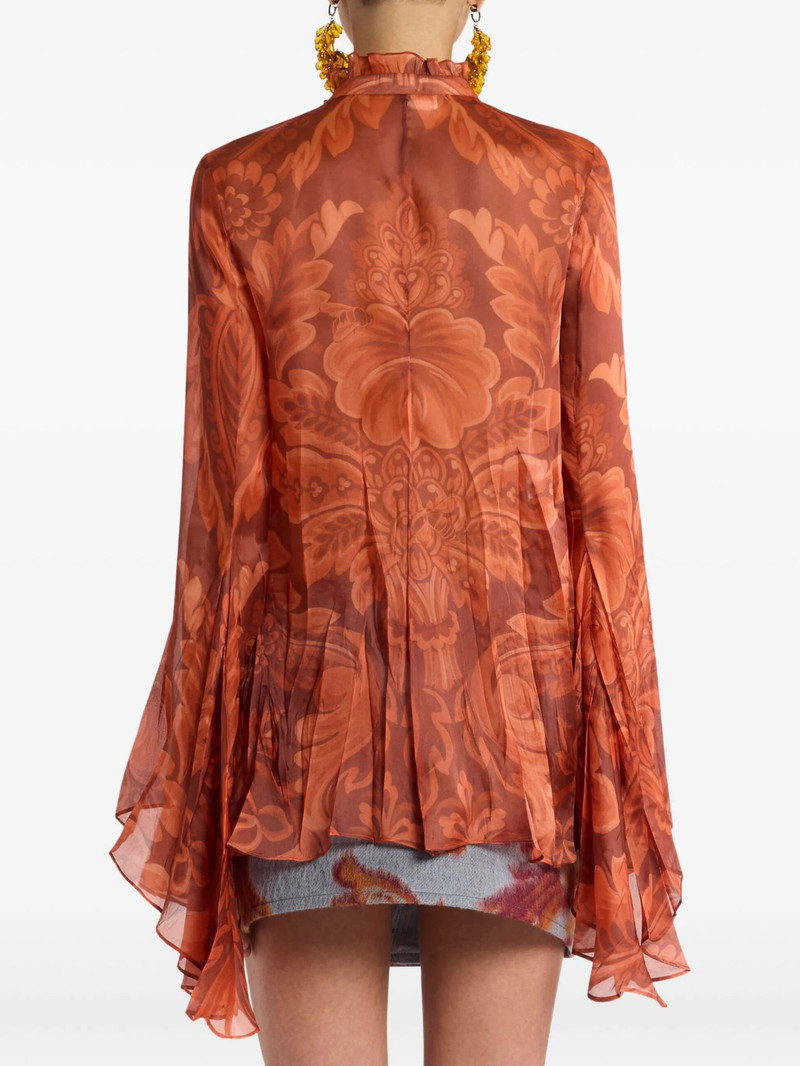 Etro Etro Pleated Floral-print Shirt outlook
