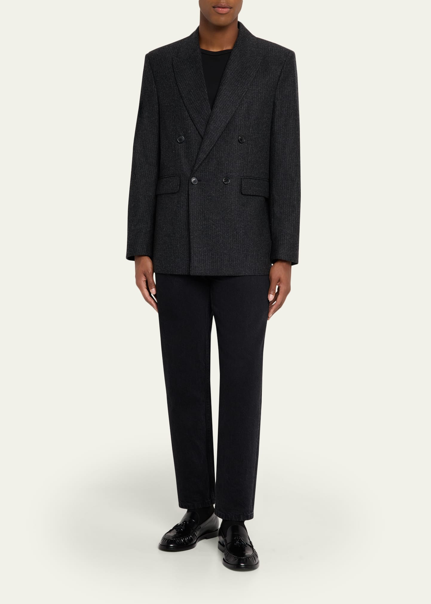 Men's Pinstripe Wool Blazer - 2