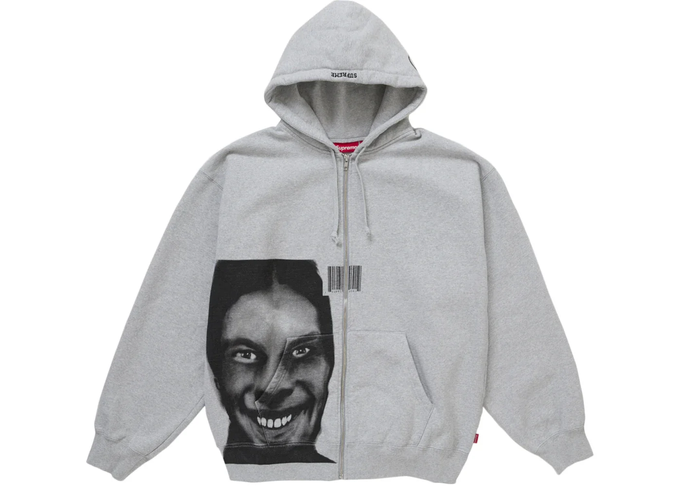 Supreme Supreme Aphex Twin Zip Up Hooded Sweatshirt Heather Grey