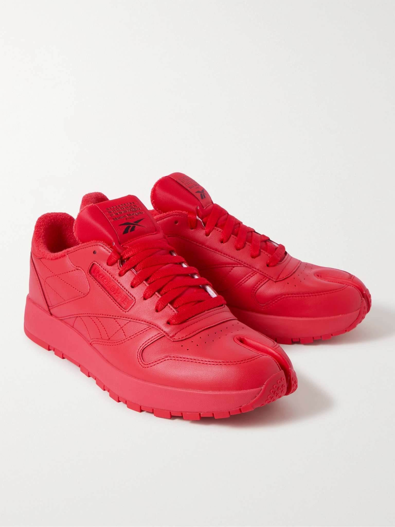+ Maison Margiela Project 0 Classic Tabi Split-Toe Leather Sneakers - 4