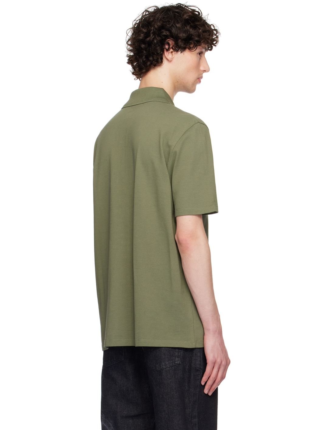 Khaki Half-Zip Polo - 3