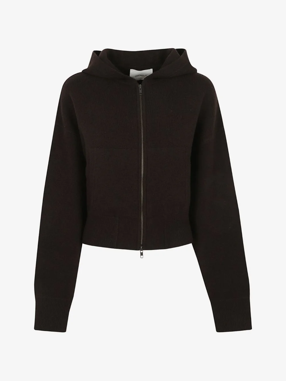 zip-up hooded cardigan - 1