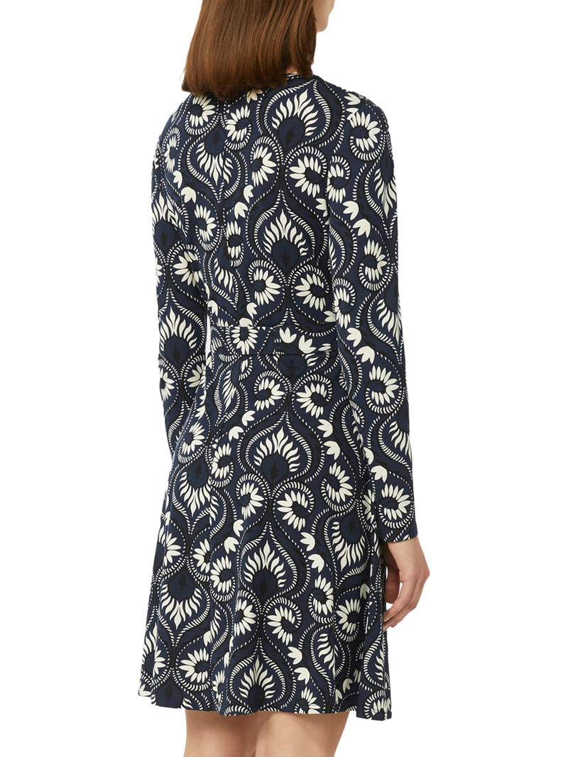 Women's Printed Jersey Dress - Navy 4