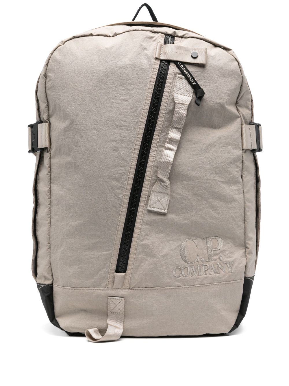 logo-embroidered backpack - 1