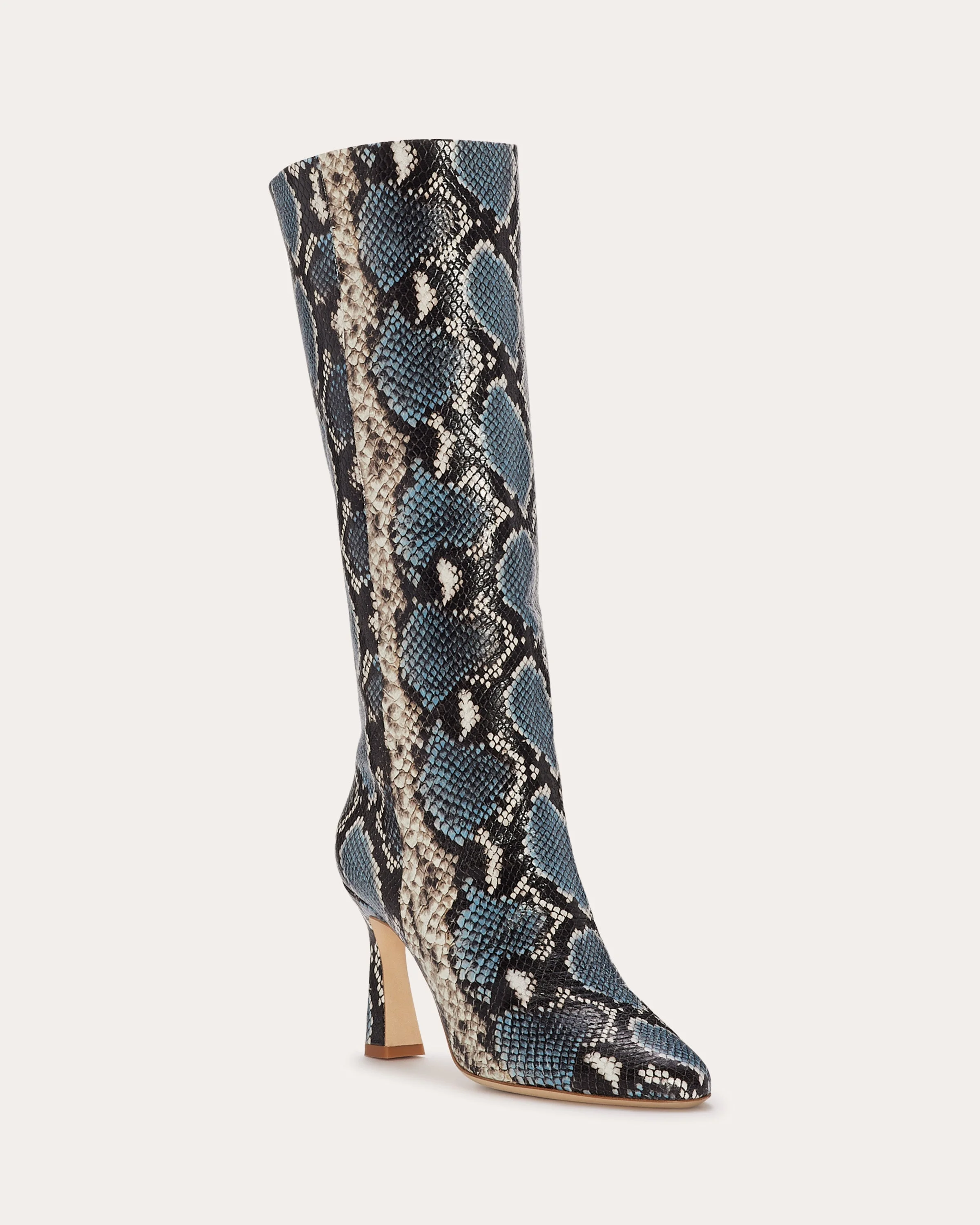 Queen Heeled Snake Boots | BLUE SNAKE - 1