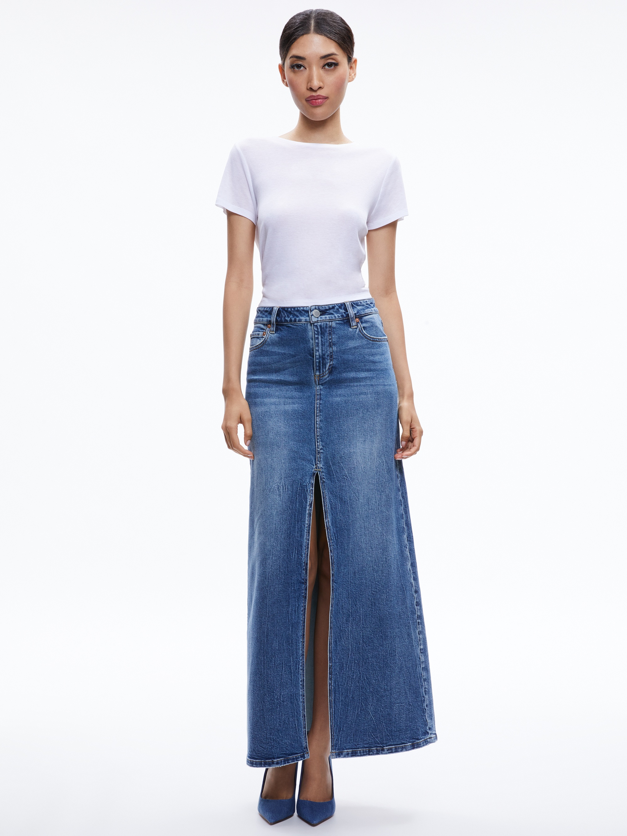 RYE DENIM MAXI SKIRT - 6