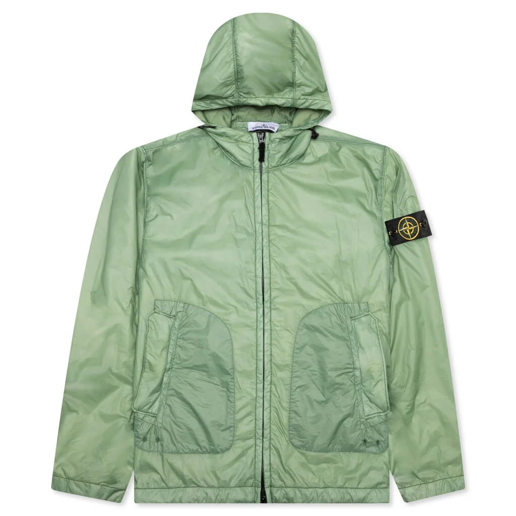 PACKABLE HOODED JACKET - SAGE - 1