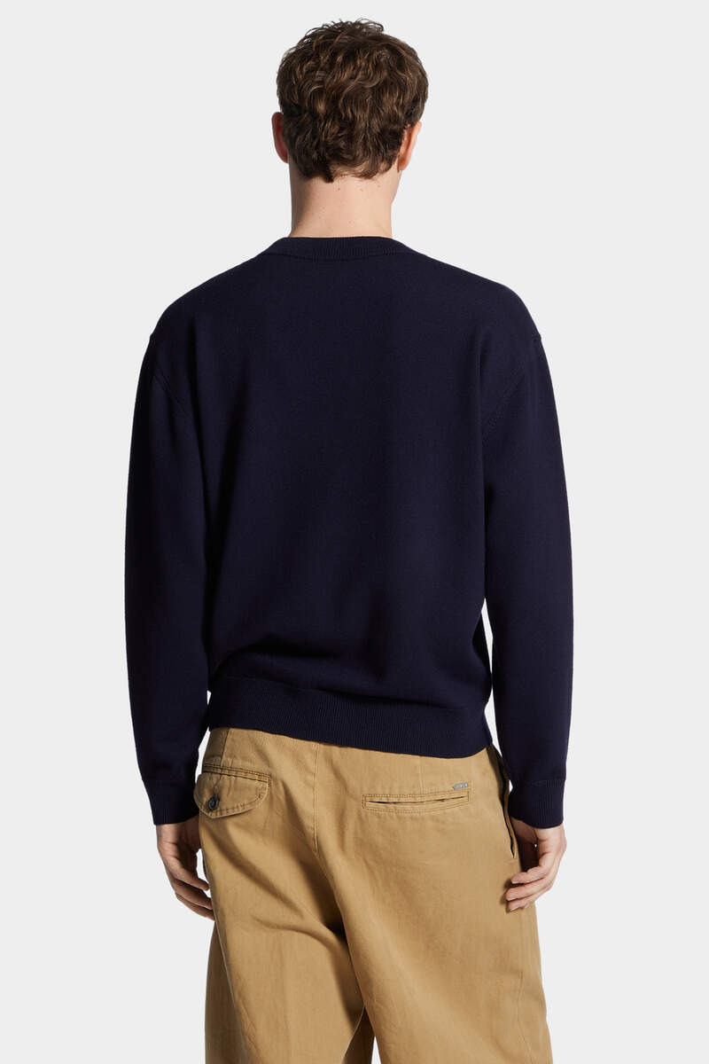 DSQUARED2 PATCH KNIT SWEATER - 4