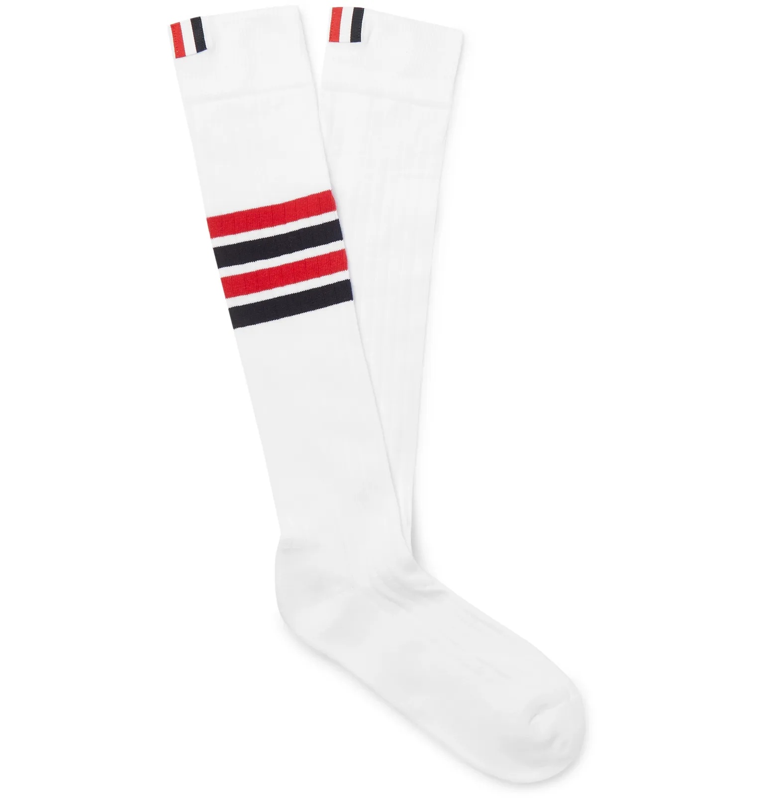 Striped Cotton Over-The-Calf Socks - 3