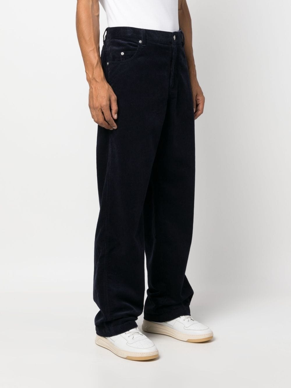 corduroy straight-leg trousers - 3