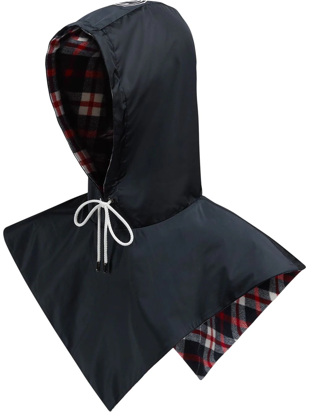 logo-print drawstring hood - 1