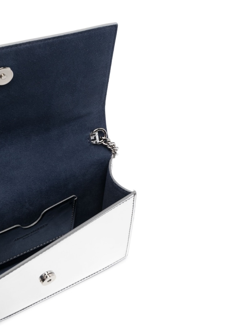 Jewelled metallic-finish shoulder bag - 6