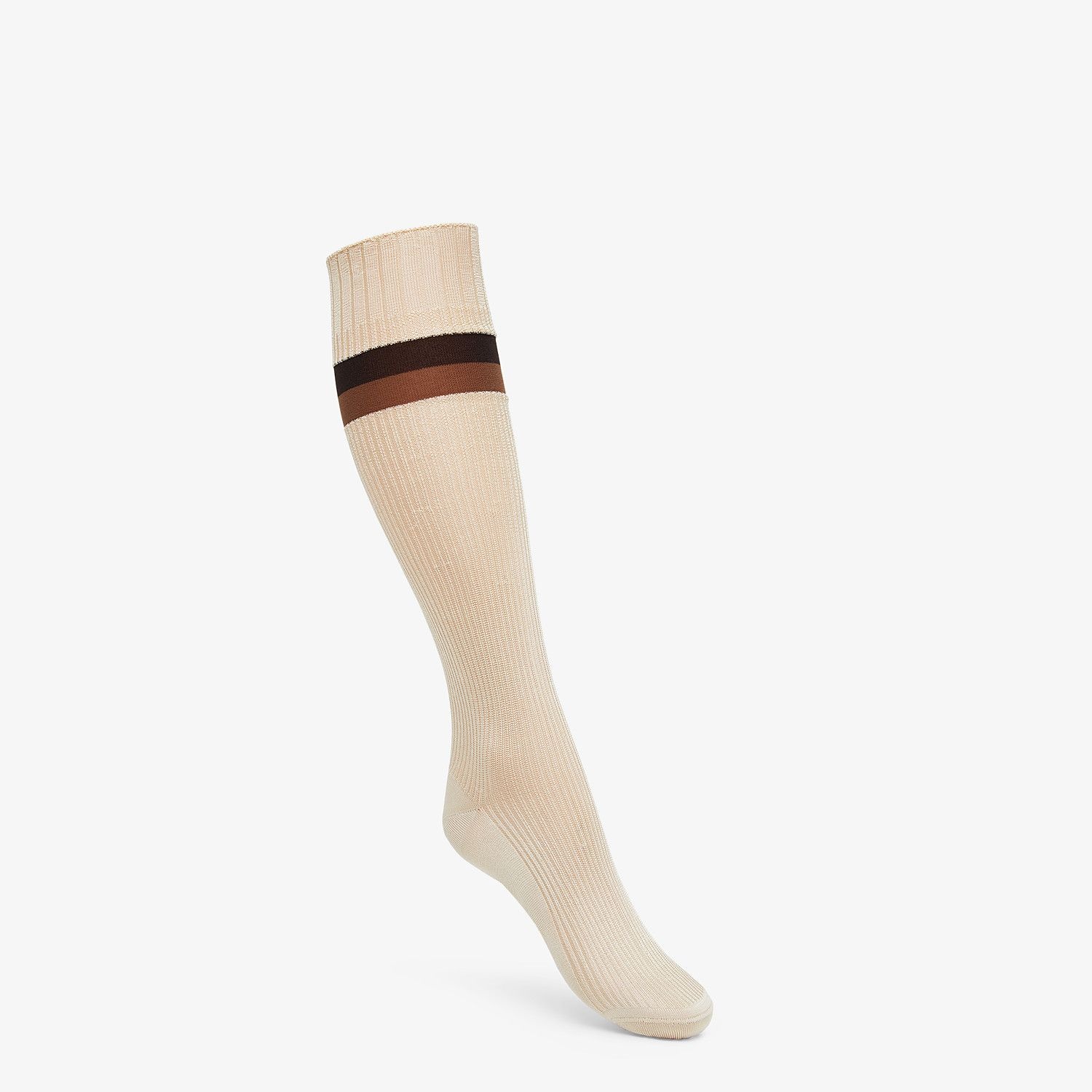 Beige silk socks - 1