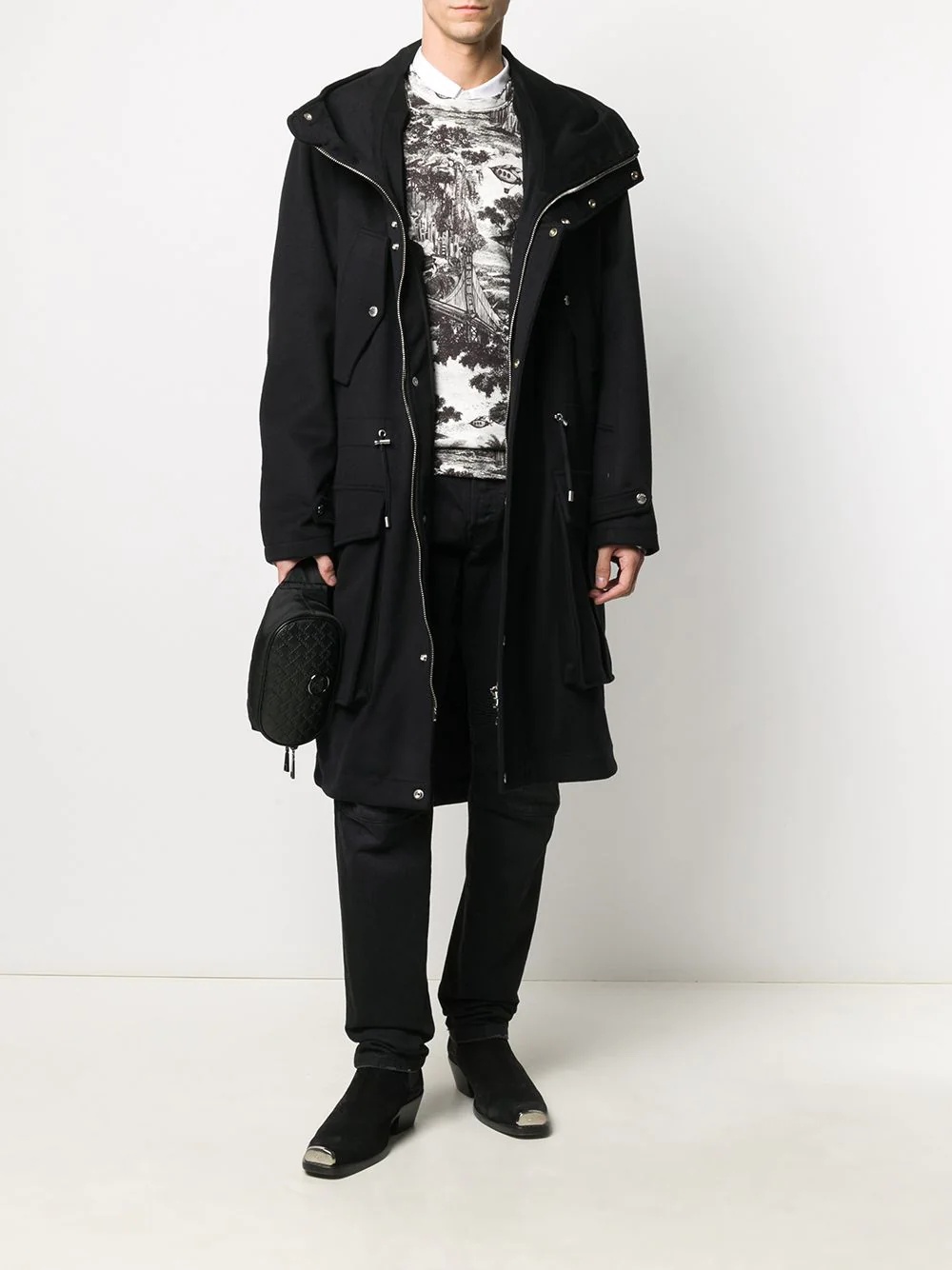 hooded parka coat - 2