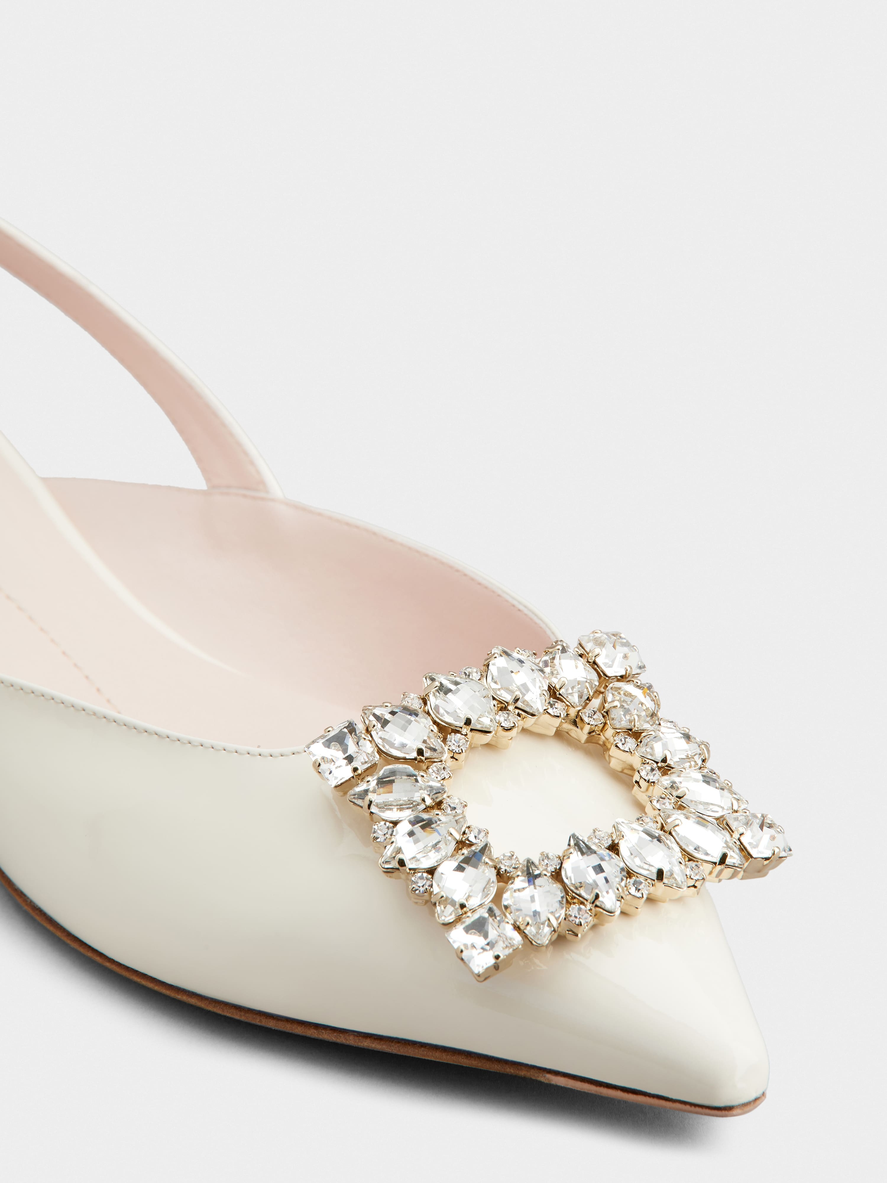 Strass Buckle Slingback Ballerinas in Patent Leather - 3