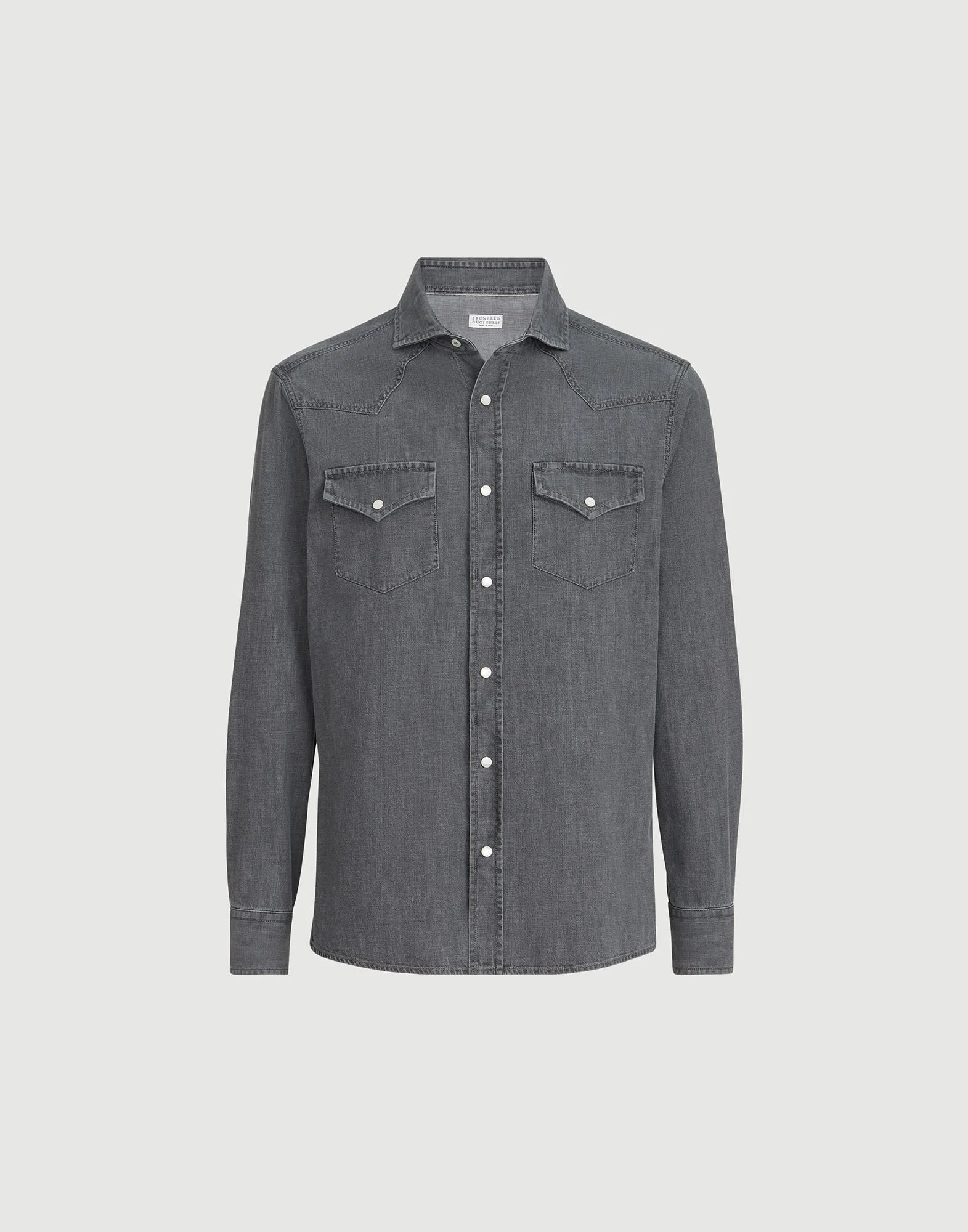 Lightweight denim easy fit Western shirt - 1