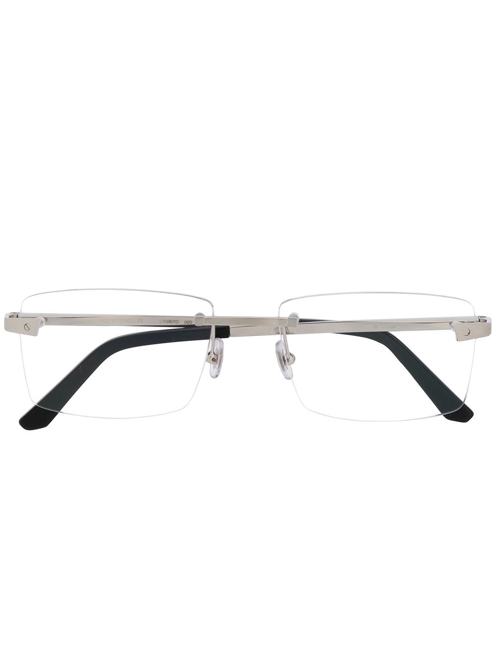 rectangular frameless glasses - 1